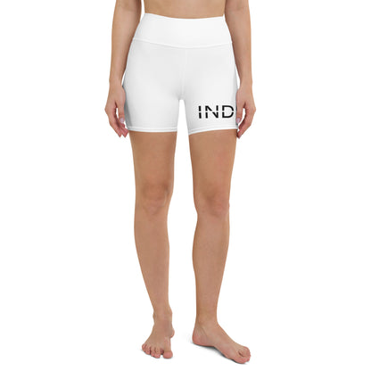 INDIVISION - Yoga Shorts (White)