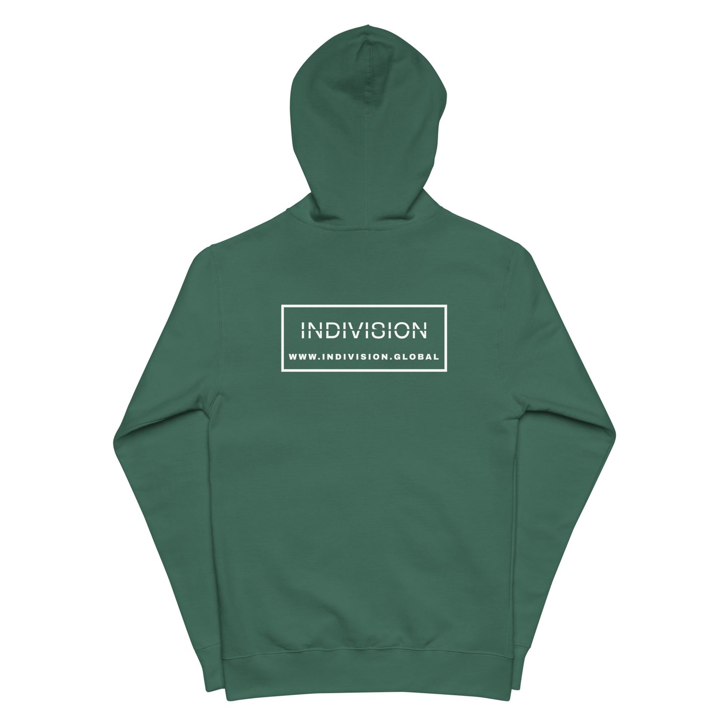 INDIVISION - Unisex fleece zip up hoodie