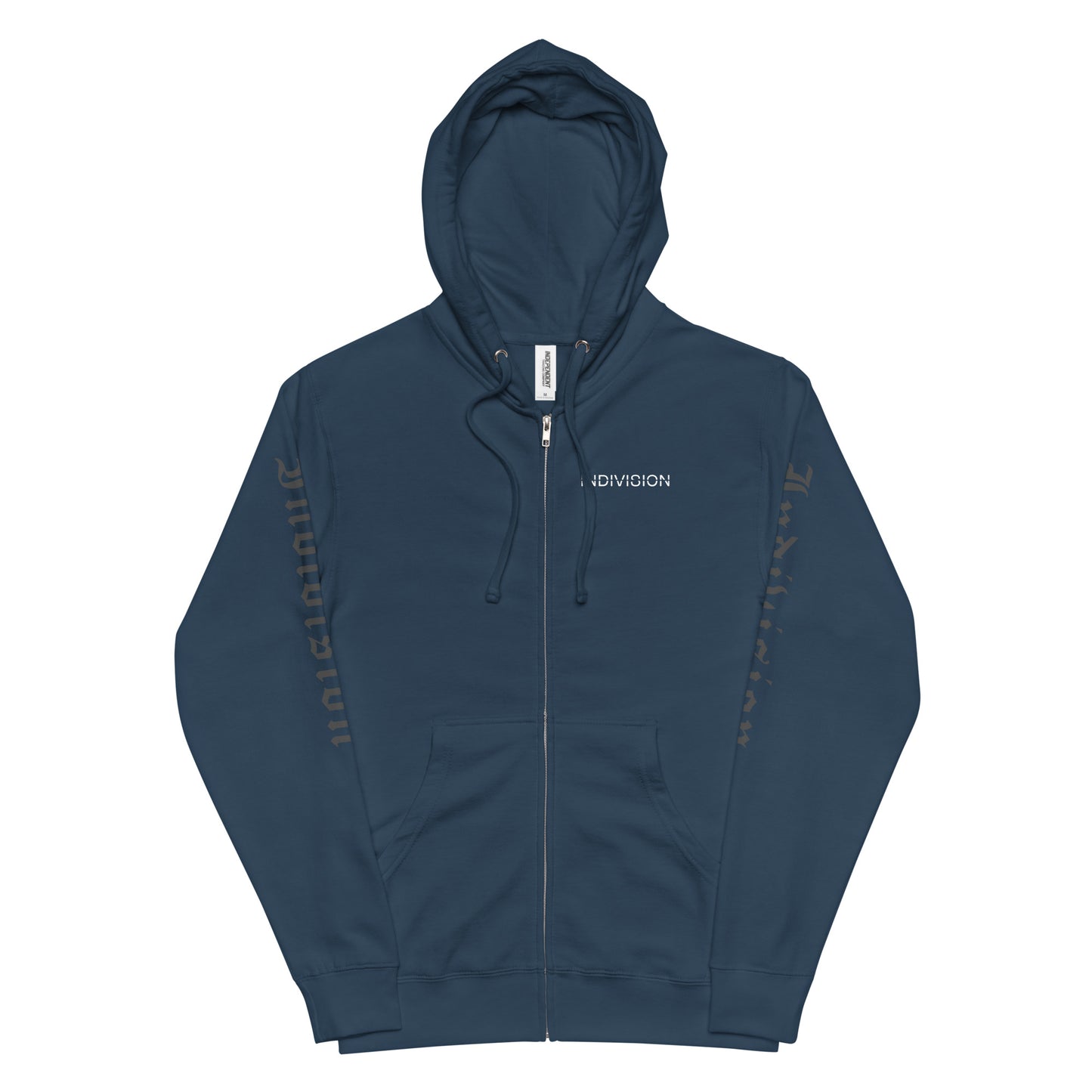 INDIVISION - Unisex fleece zip up hoodie